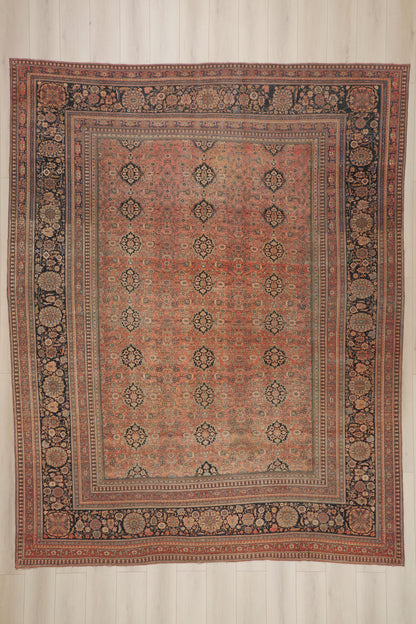 10 x 13 - Pink Antique Persian Kashan Rug - 79928