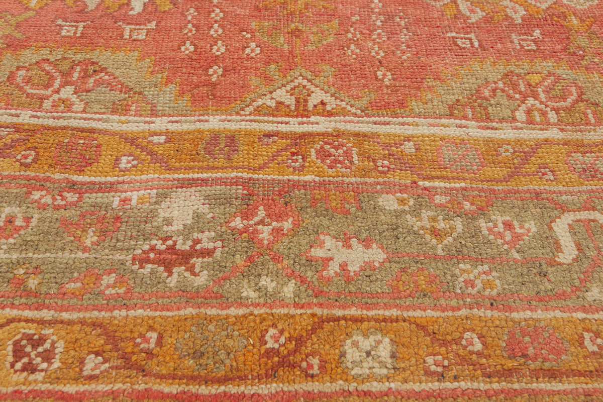 10 x 14 - Red Antique Turkish Oushak Rug - 79929