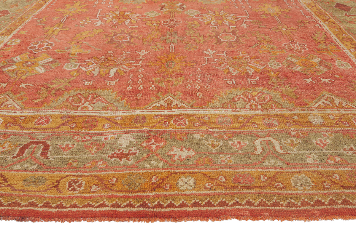 10 x 14 - Red Antique Turkish Oushak Rug - 79929