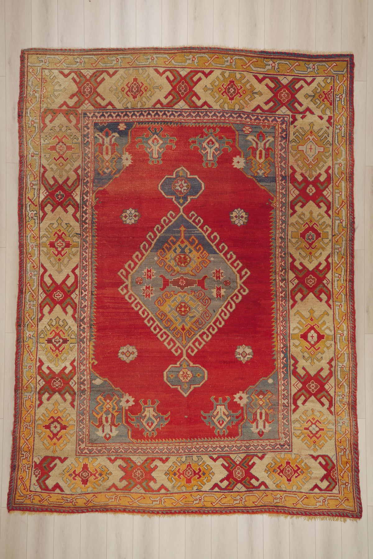 10 x 14 - Red Antique Turkish Oushak Rug - 79930