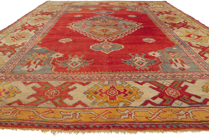 10 x 14 - Red Antique Turkish Oushak Rug - 79930