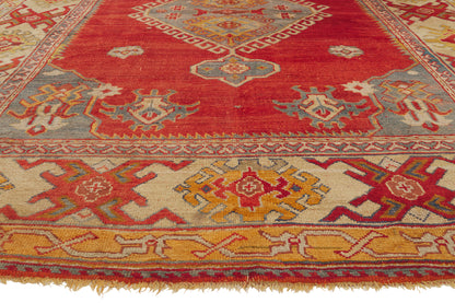 10 x 14 - Red Antique Turkish Oushak Rug - 79930
