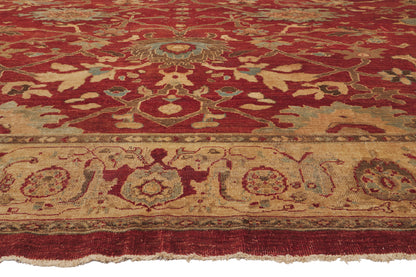 14 x 15 - Red Vintage Persian Sultanabad Rug - 79931