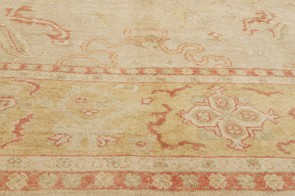 11 x 14 - Beige Vintage Turkish Oushak Rug - 79933