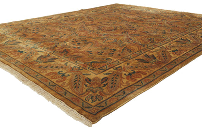 8 x 10 - Brown Vintage Indian Oushak Rug - 79934
