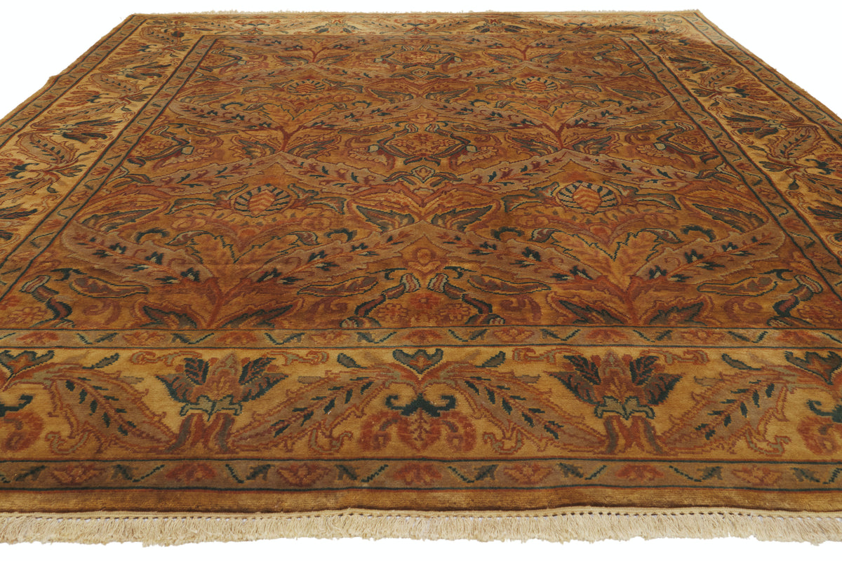 8 x 10 - Brown Vintage Indian Oushak Rug - 79934