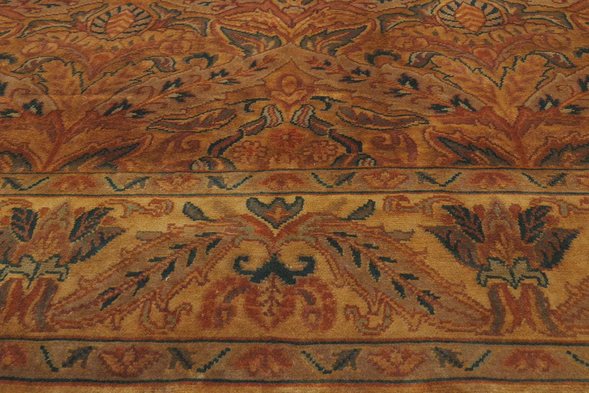 8 x 10 - Brown Vintage Indian Oushak Rug - 79934