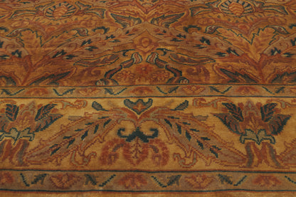 8 x 10 - Brown Vintage Indian Oushak Rug - 79934
