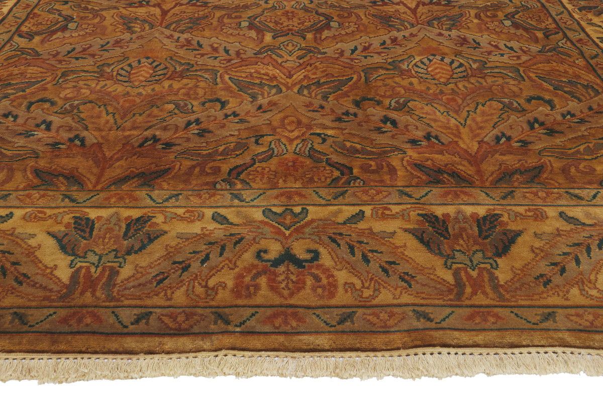 8 x 10 - Brown Vintage Indian Oushak Rug - 79934