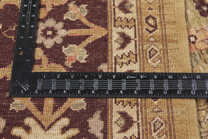 9 x 12 - Tan Vintage Pakistani Mahal Rug - 79943