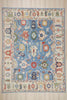 10 x 14 - Blue Vintage Indian Oushak Rug - 79944