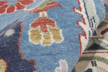 10 x 14 - Blue Vintage Indian Oushak Rug - 79944