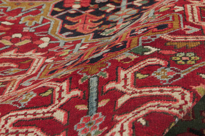 9 x 12 - Red Antique Persian Heriz Rug - 79945