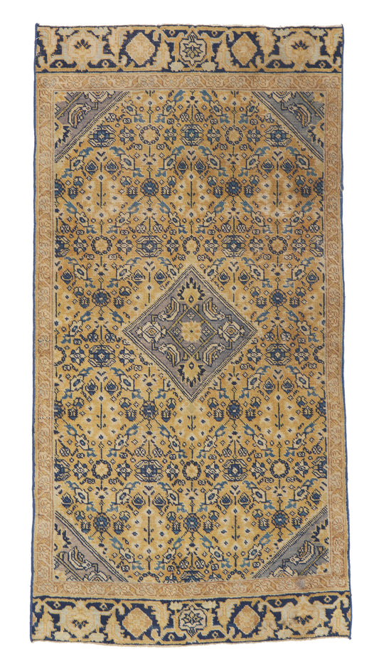 3 x 6 - Gold Antique Persian Mahal Rug - 79946