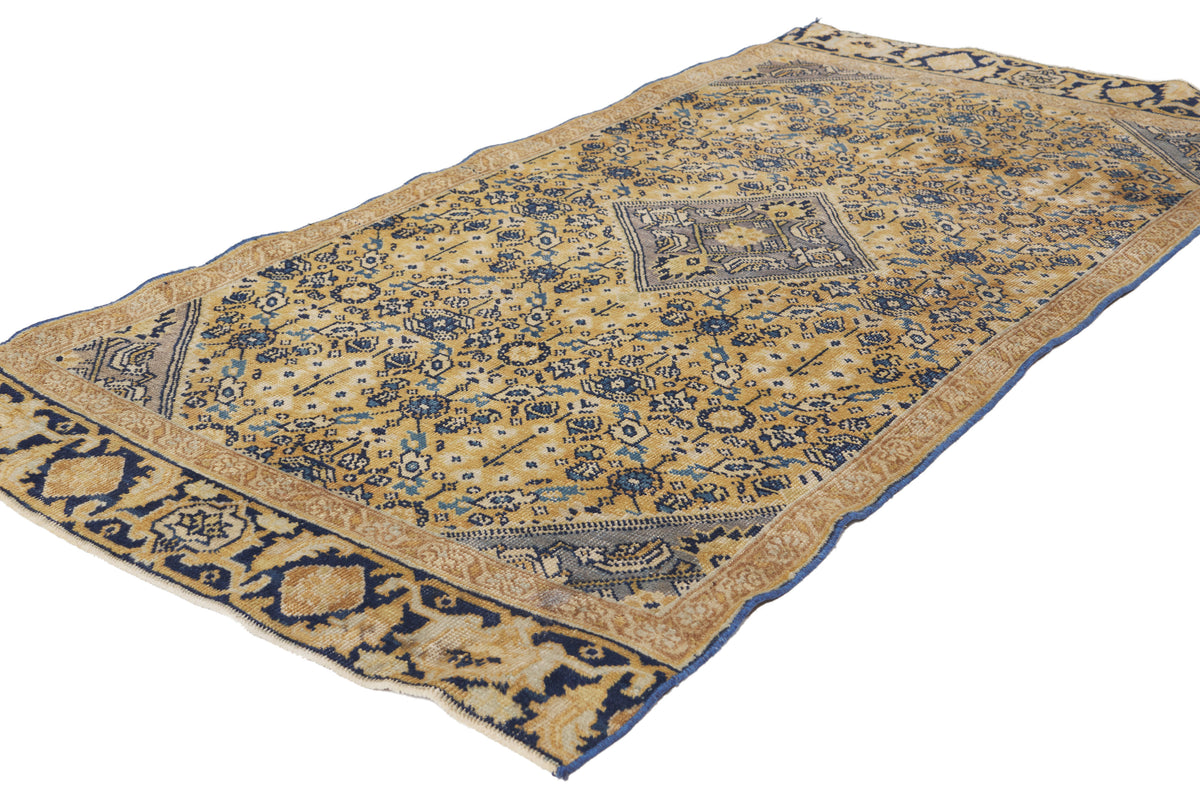 3 x 6 - Gold Antique Persian Mahal Rug - 79946