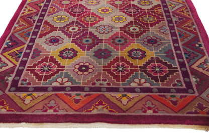 3 x 5 - Multicolor Antique Chinese Art Deco Rug - 79947