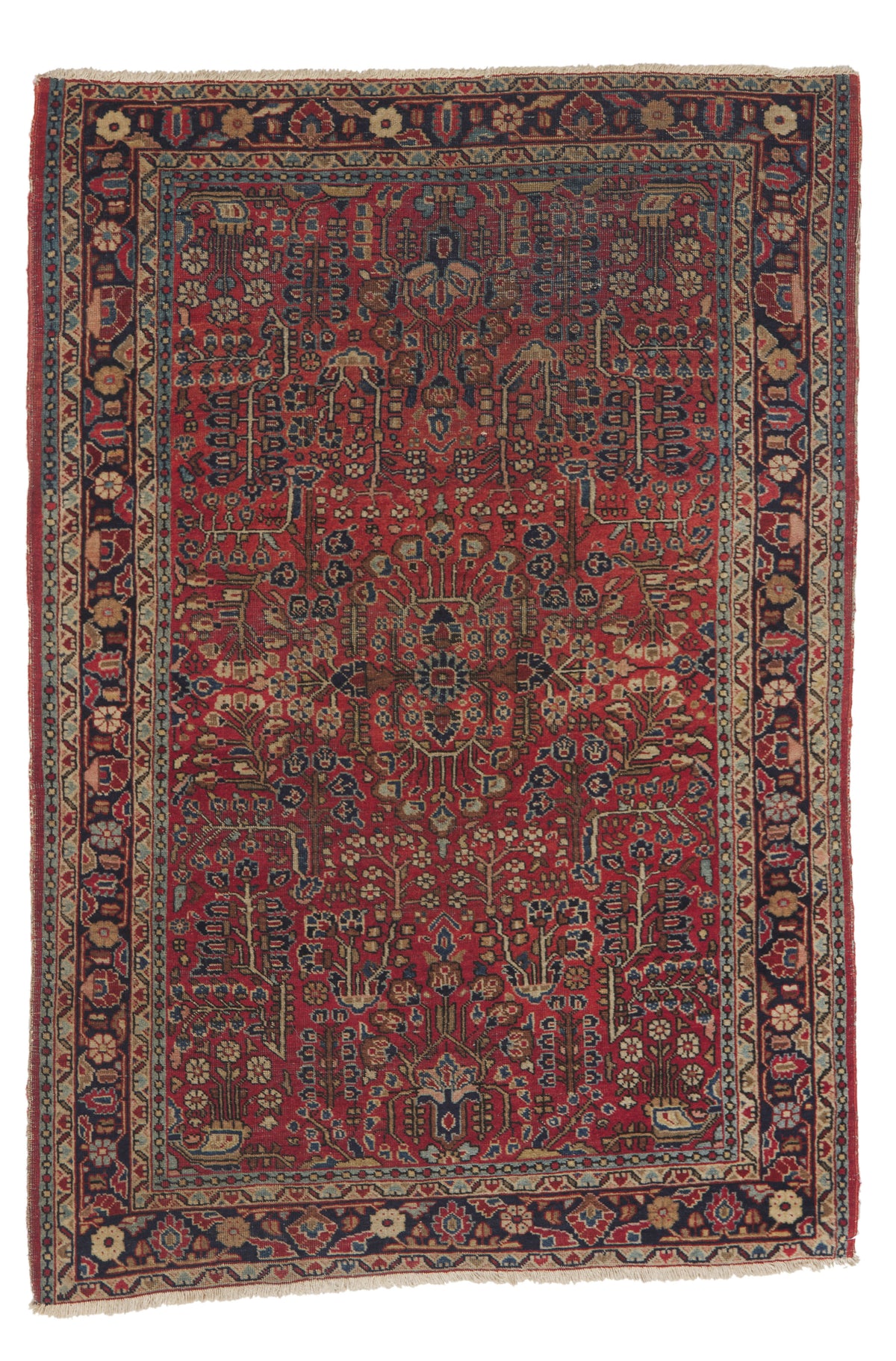 3 x 5 - Red Antique Persian Sarouk Rug - 79948