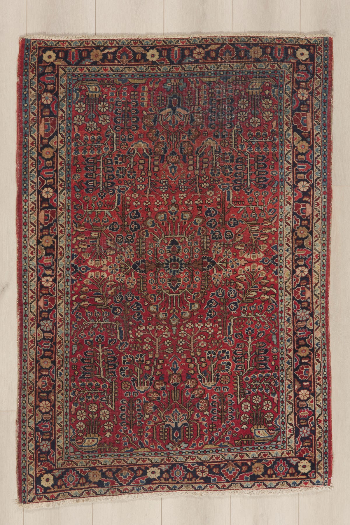 3 x 5 - Red Antique Persian Sarouk Rug - 79948