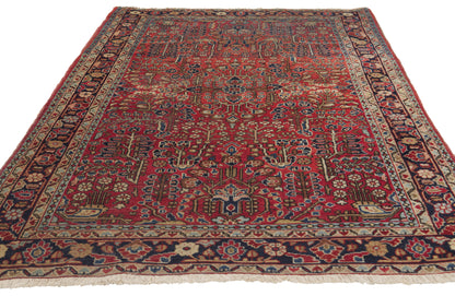 3 x 5 - Red Antique Persian Sarouk Rug - 79948