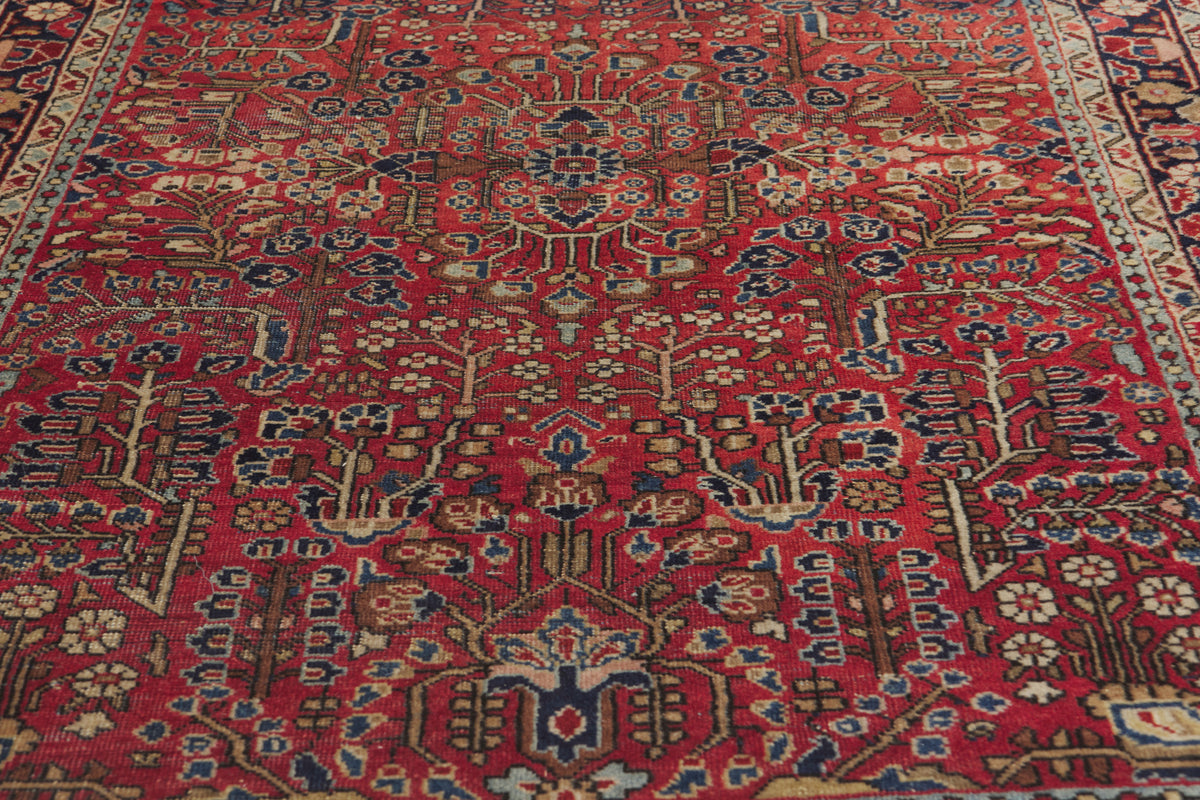 3 x 5 - Red Antique Persian Sarouk Rug - 79948