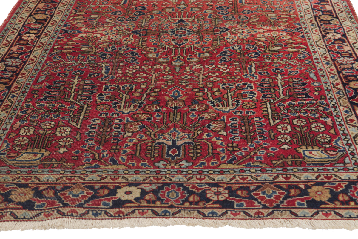 3 x 5 - Red Antique Persian Sarouk Rug - 79948