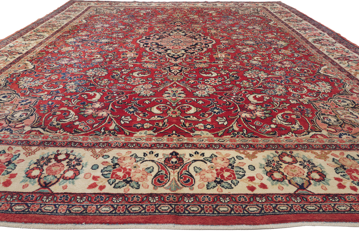 11 x 14 - Red Vintage Persian Mahal Rug - 79949