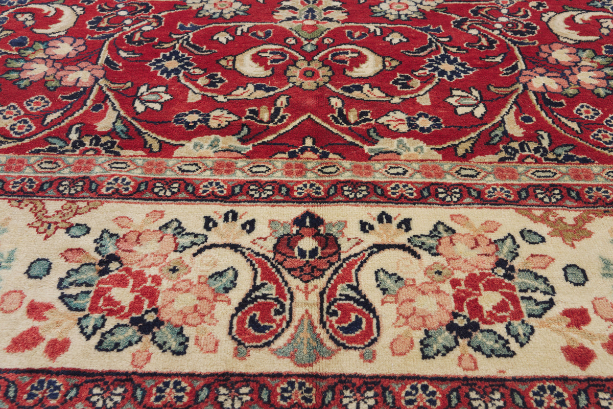 11 x 14 - Red Vintage Persian Mahal Rug - 79949