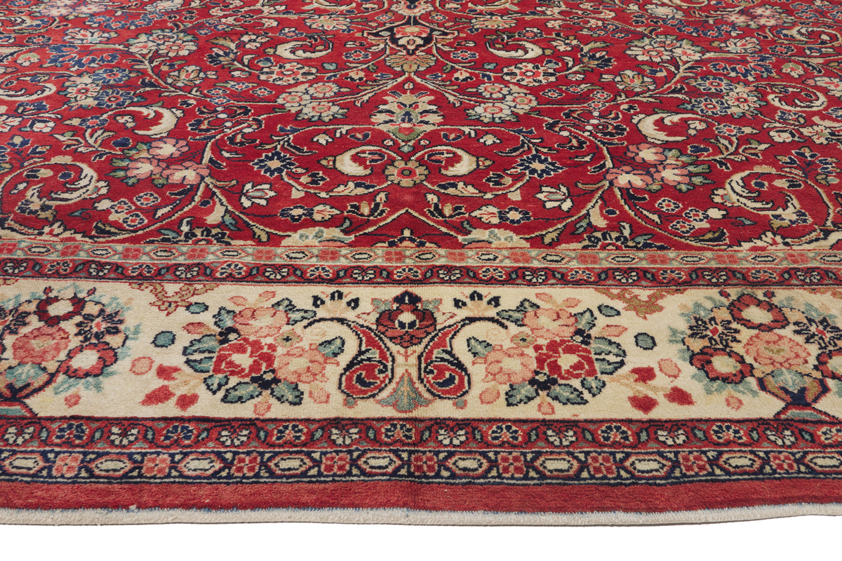 11 x 14 - Red Vintage Persian Mahal Rug - 79949