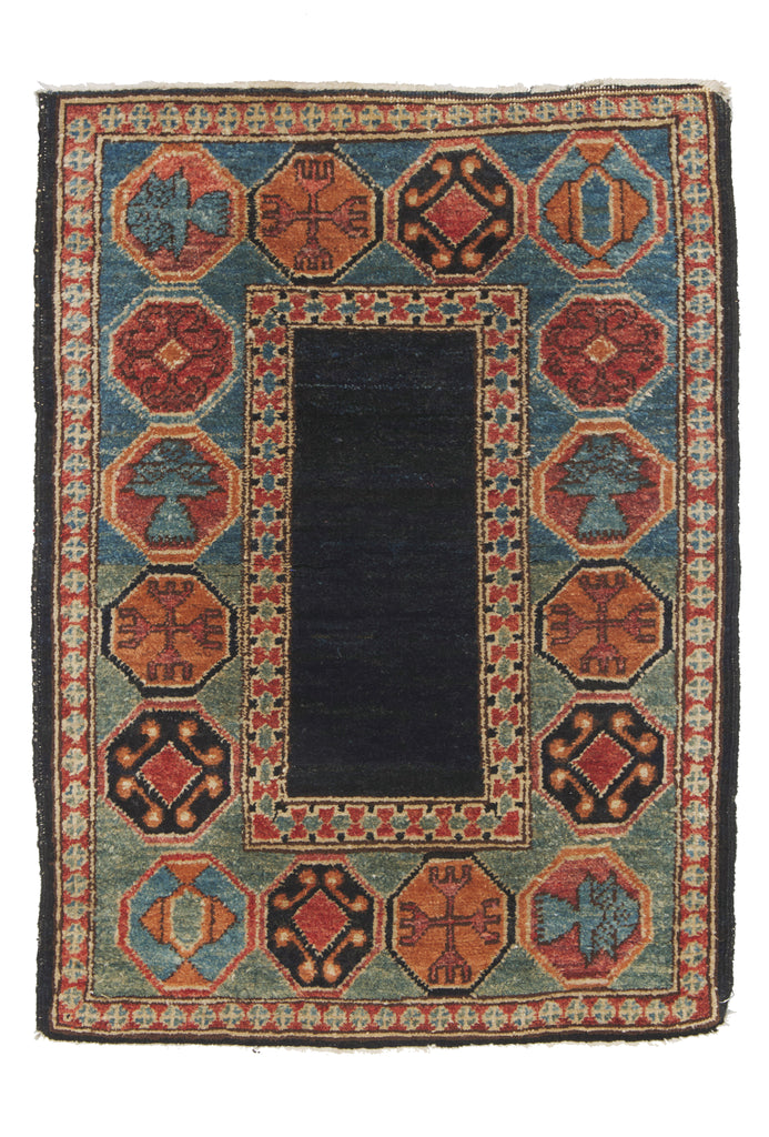2 x 3 - Navy Blue Vintage Pakistani Kazak Rug - 79950