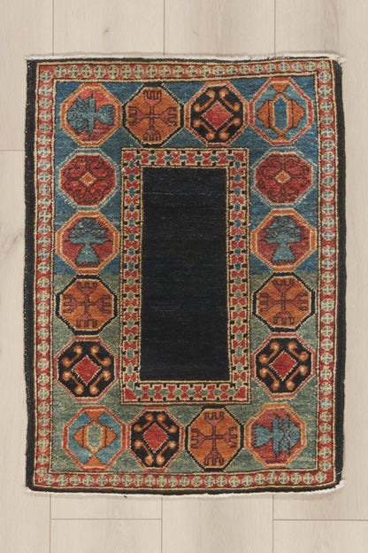 2 x 3 - Navy Blue Vintage Pakistani Kazak Rug - 79950