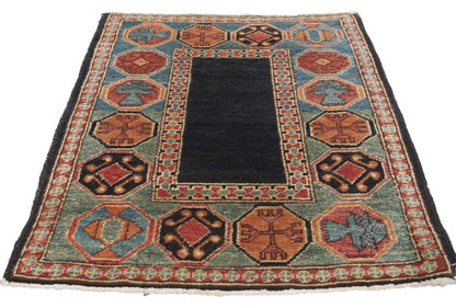 2 x 3 - Navy Blue Vintage Pakistani Kazak Rug - 79950
