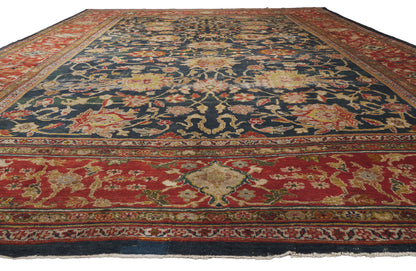 14 x 18 - Navy Blue Antique Persian Sultanabad Rug - 79951
