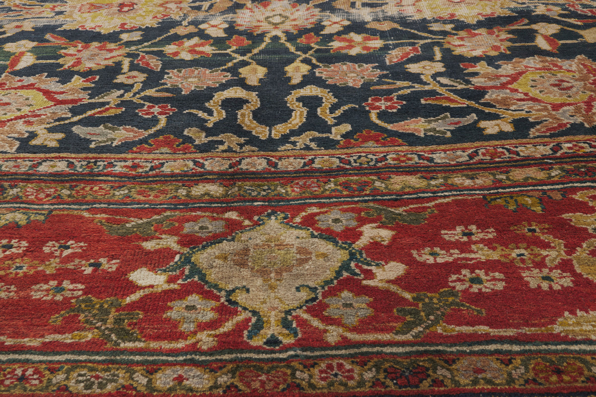 14 x 18 - Navy Blue Antique Persian Sultanabad Rug - 79951