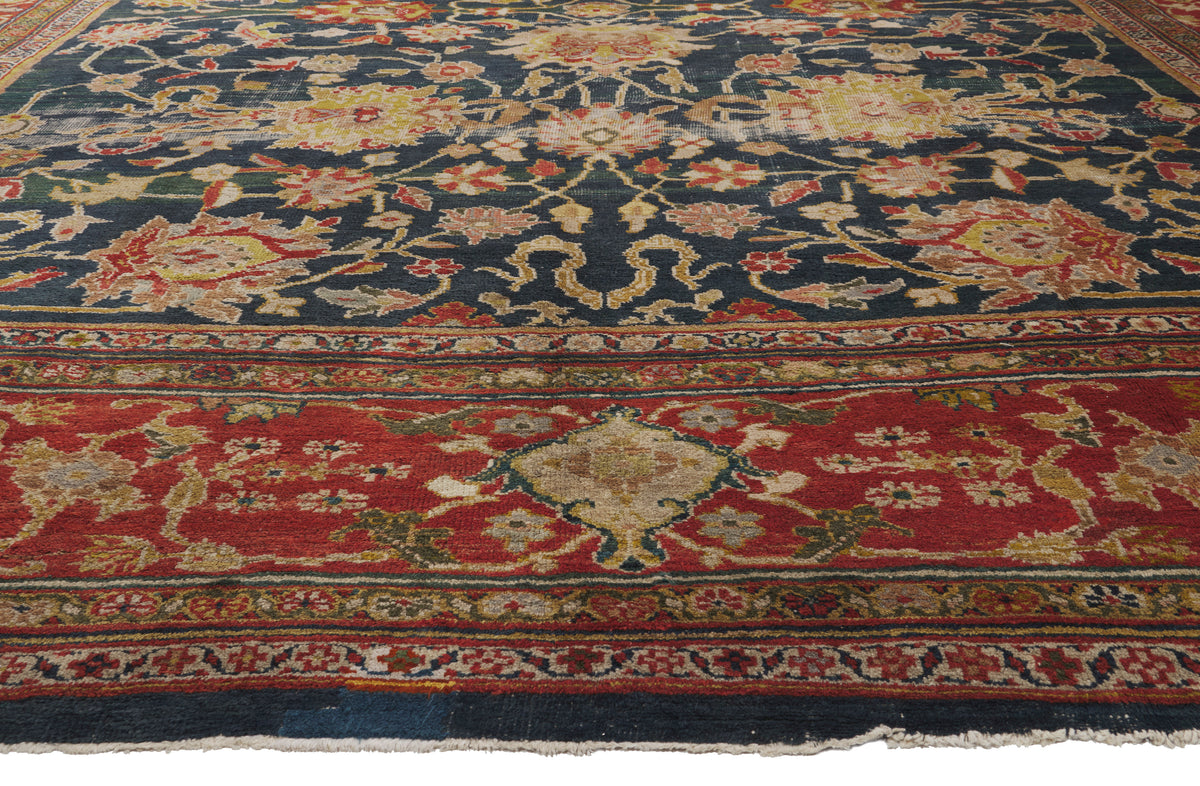 14 x 18 - Navy Blue Antique Persian Sultanabad Rug - 79951