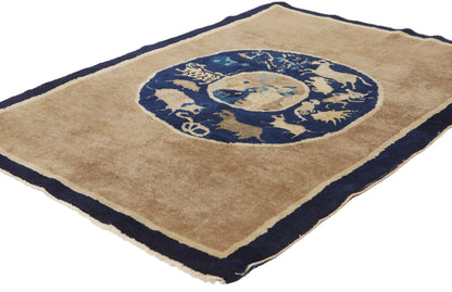 3 x 4 - Brown Antique Chinese Baotou Rug - 79952