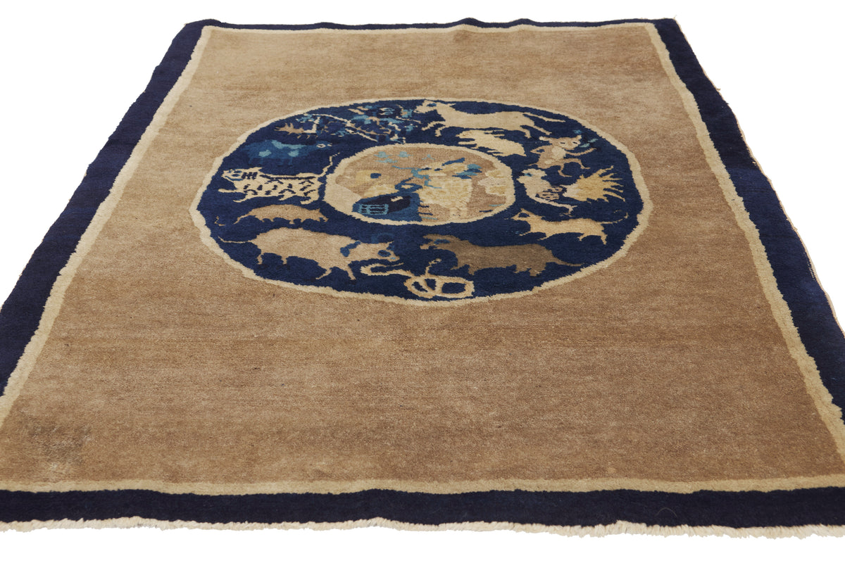 3 x 4 - Brown Antique Chinese Baotou Rug - 79952