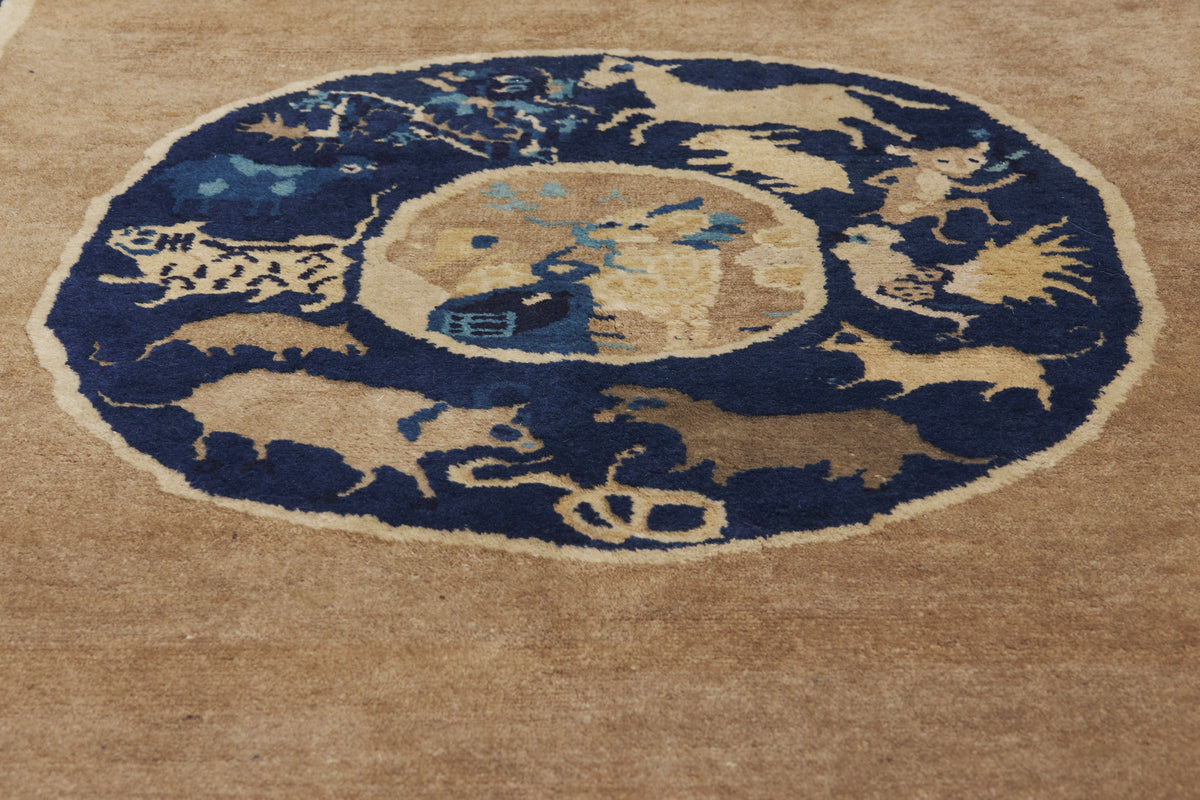 3 x 4 - Brown Antique Chinese Baotou Rug - 79952