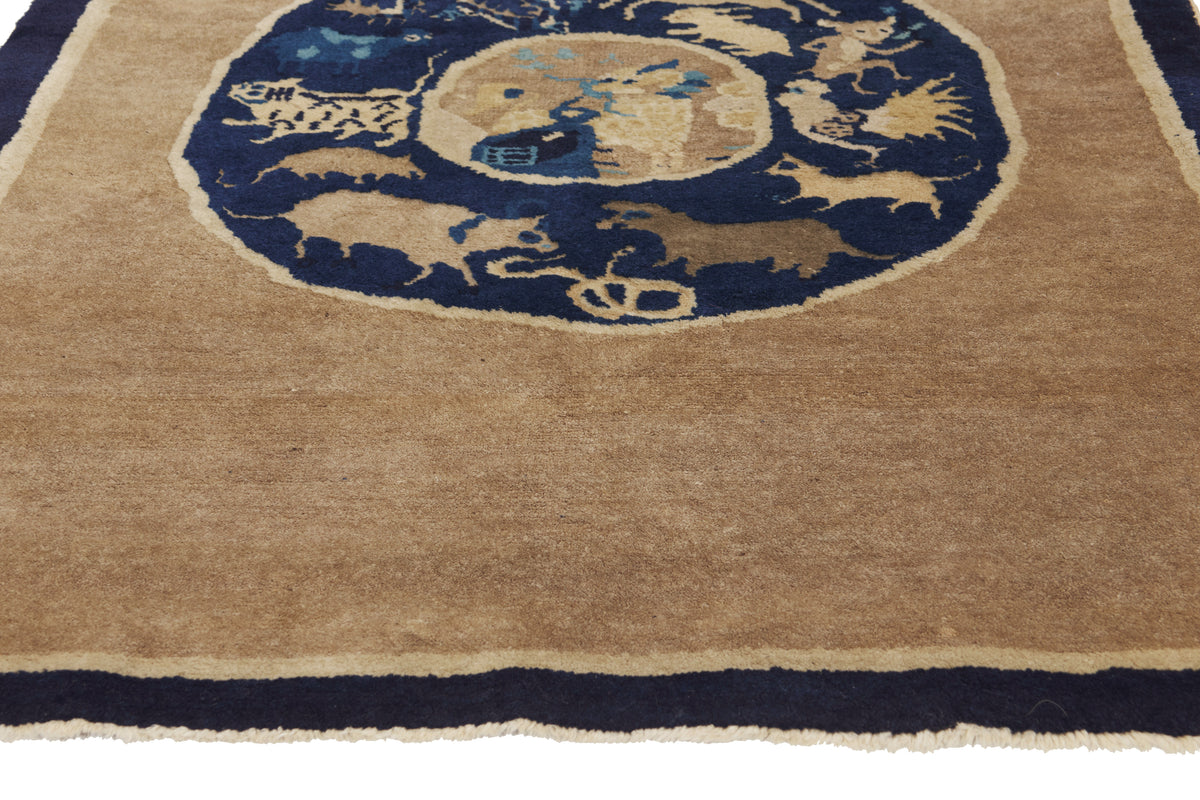 3 x 4 - Brown Antique Chinese Baotou Rug - 79952