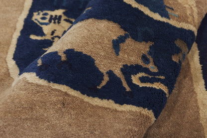 3 x 4 - Brown Antique Chinese Baotou Rug - 79952