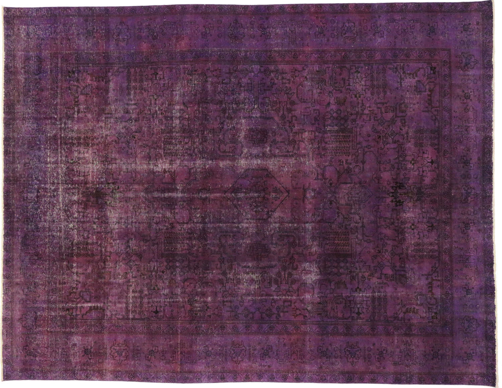 10 x 13 Vintage Overdyed Rug 80240