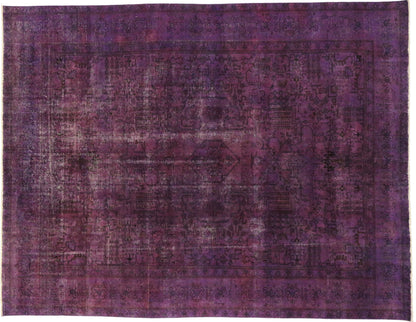 10 x 13 Vintage Overdyed Rug 80240