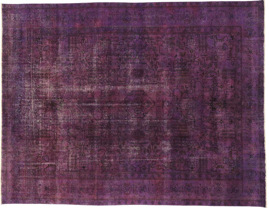 10 x 13 Vintage Overdyed Rug 80240