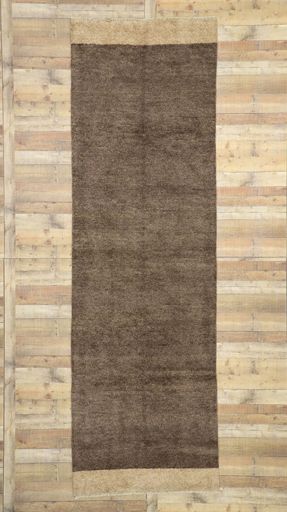 4 x 13 - Brown Pakistani Moroccan Rug - 80461