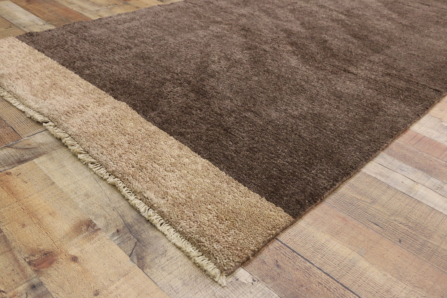4 x 13 - Brown Pakistani Moroccan Rug - 80461