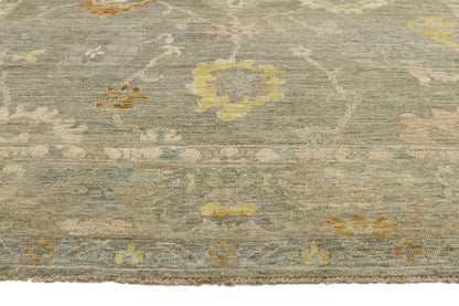 9 x 12 - Taupe Pakistani Oushak Rug - 80524