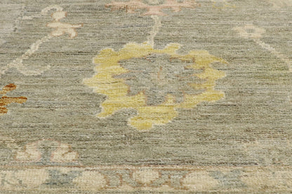 9 x 12 - Taupe Pakistani Oushak Rug - 80524