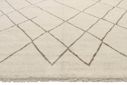 10 x 14 - Beige Pakistani Moroccan Rug - 80541