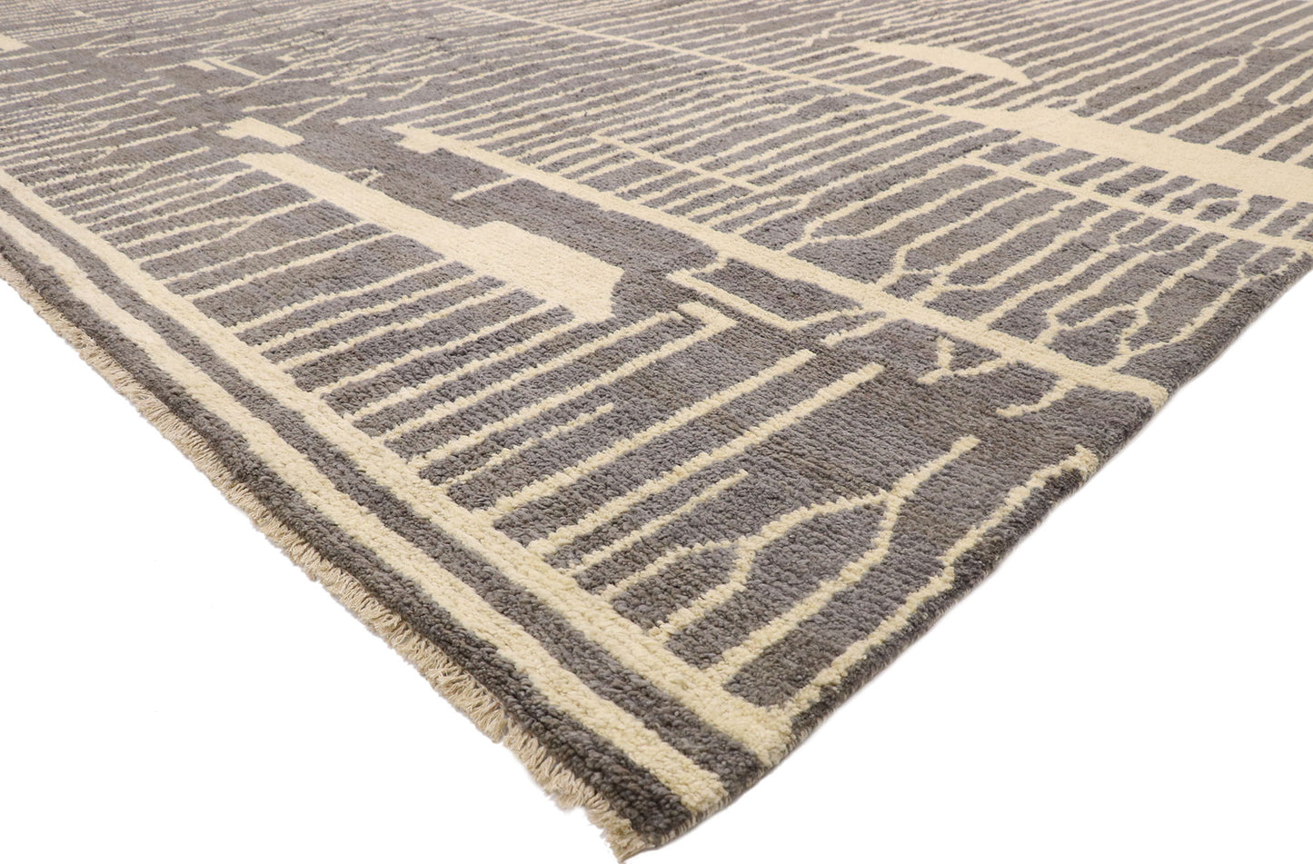 12 x 16 - Gray Pakistani Moroccan Rug - 80562