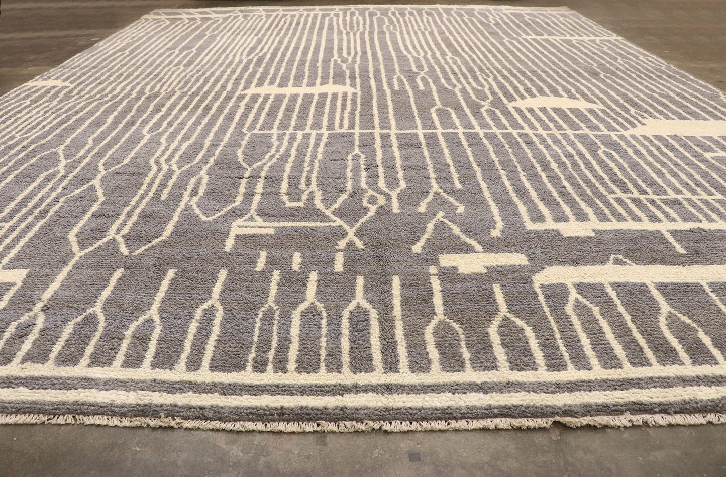 12 x 16 - Gray Pakistani Moroccan Rug - 80562