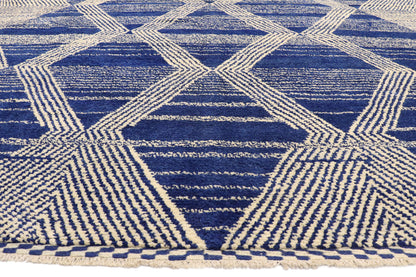 10 x 14 - Blue Pakistani Moroccan Rug - 80563